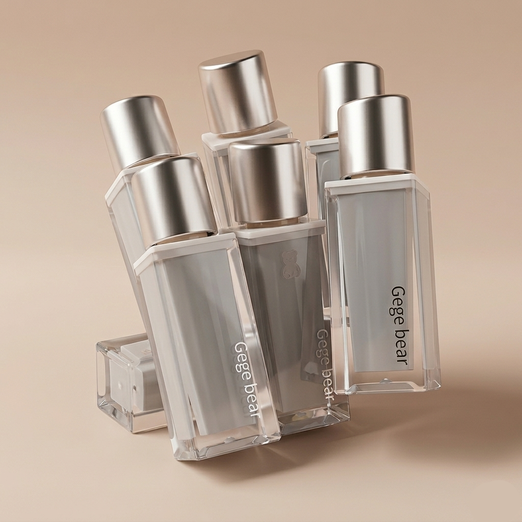 Lip gloss envase plateado